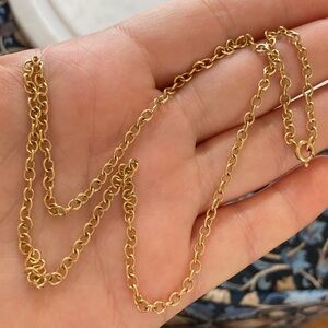 Vintage Gold Round Link Chain